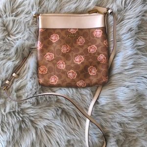 Floral Coach crossbody bag